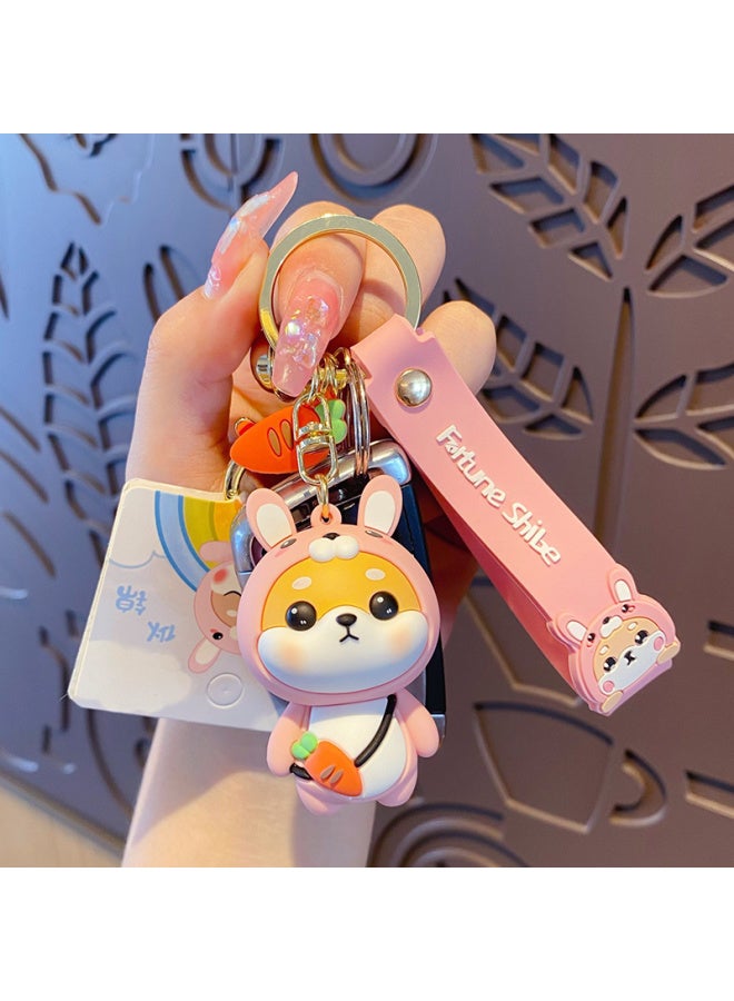 Genuine Xiao Cai Chai Zodiac Car Keychain Pendant Exquisite Birth Year Doll Couple Schoolbag Jewelry - Image 5