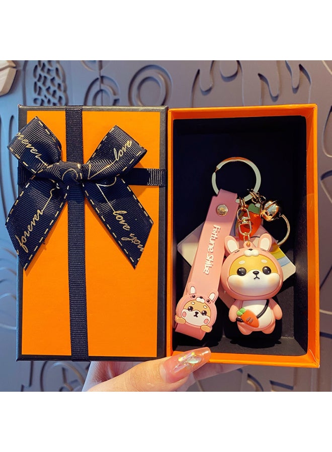 Genuine Xiao Cai Chai Zodiac Car Keychain Pendant Exquisite Birth Year Doll Couple Schoolbag Jewelry - Image 4