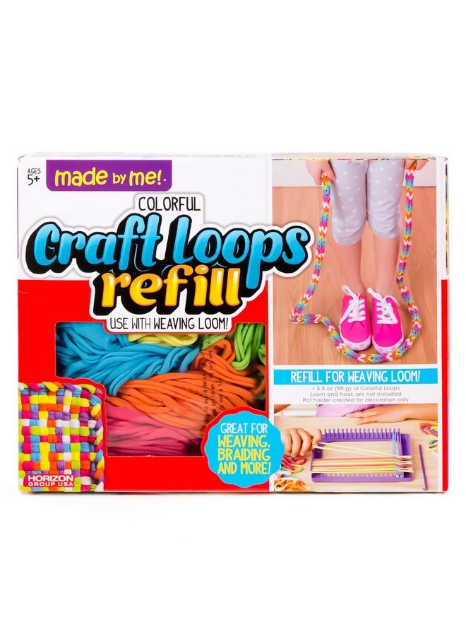 made by me - Made By Me Craft Loops Refill, Includes 210 Weaving Loom Loops in 7 Vibrant Colors, Potholder Loops, Loom Refill Loops, DIY Craft Loop Refill Kit, Craft Kits for Kids - Image 1
