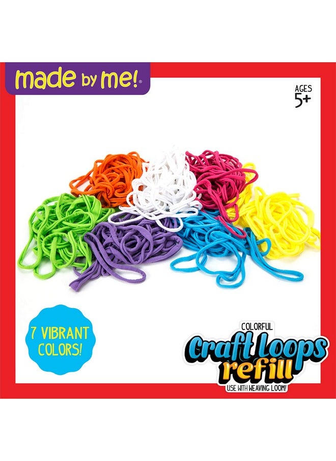 made by me - Made By Me Craft Loops Refill, Includes 210 Weaving Loom Loops in 7 Vibrant Colors, Potholder Loops, Loom Refill Loops, DIY Craft Loop Refill Kit, Craft Kits for Kids - Image 1