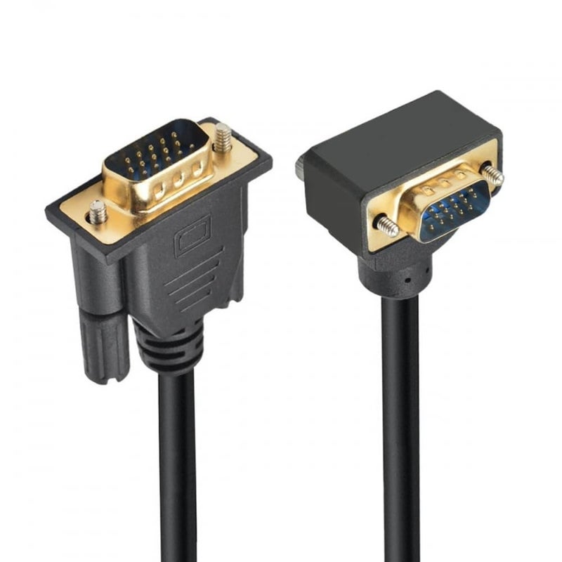 CY Cable 90 Degree Up Angled VGA RGB Male to Straight Male Extension 3COAX6C for Monitor Projector Computer - Image 2