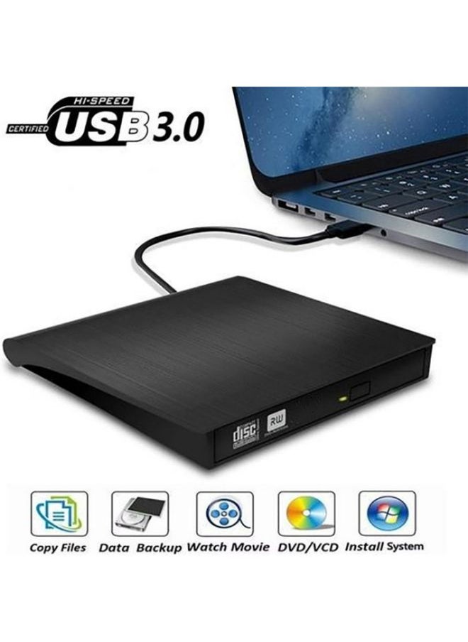BURAQ - 663 High Speed CD DVD Burner USB3.0 Computer Laptop External Optical Drive Burner(White) - Image 1
