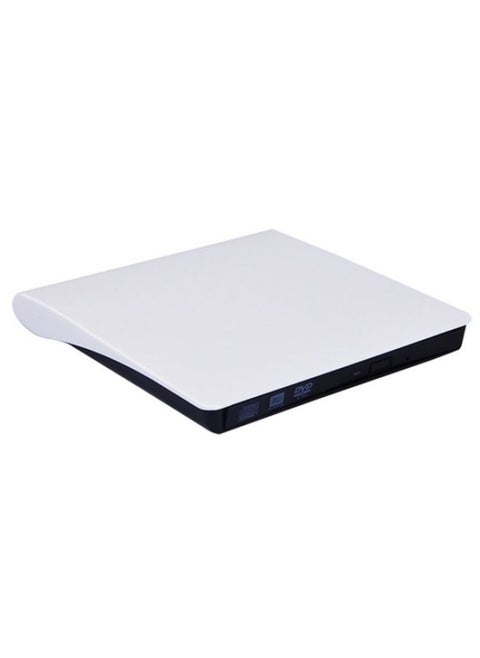 663 High Speed CD DVD Burner USB3.0 Computer Laptop External Optical Drive Burner(White)