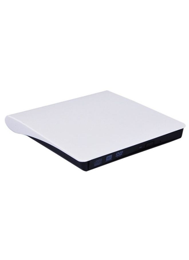 BURAQ - 663 High Speed CD DVD Burner USB3.0 Computer Laptop External Optical Drive Burner(White) - Image 1