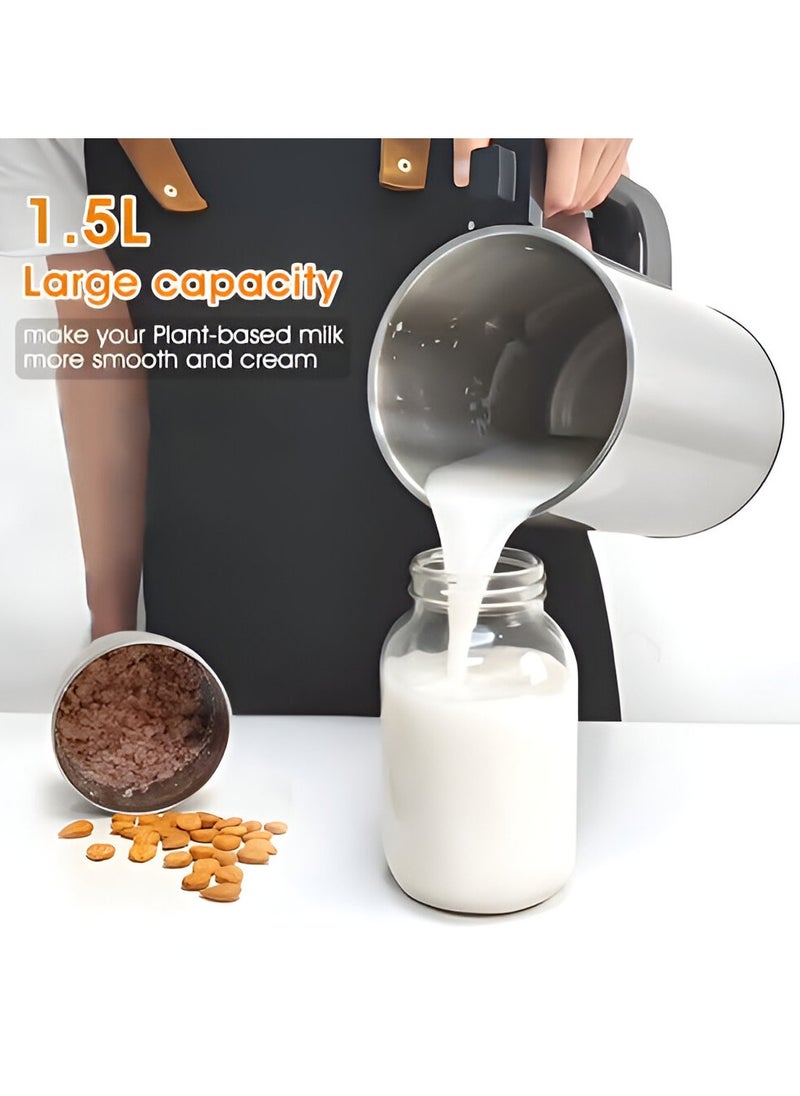 ESSENTIALS 360 Nut Milk Machine with Built in Strainer, Your Sustainable Vegan Kitchen Companion, Stainless Steel Plant Milk Maker for Lactose Free Milk, Almond Milk, Soy Milk, Oat Milk, Cashew Milk, Coconut Milk & More. 5 to 6 Cups Capacity 220 V  - Image 4