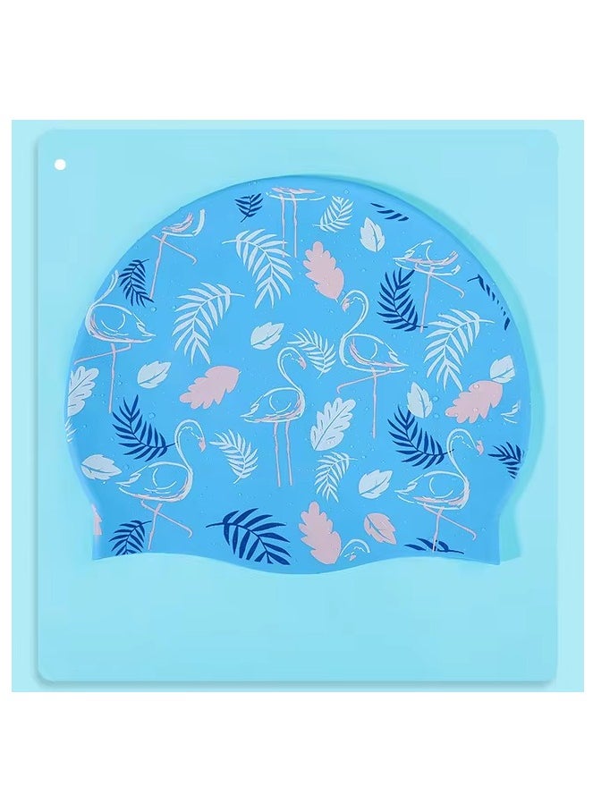 MUMS PLANET - Silicone Swim Cap With High Performance Material And Hydrodynamic Shape One Size Fits All For Adults - Multi Color - Image 1
