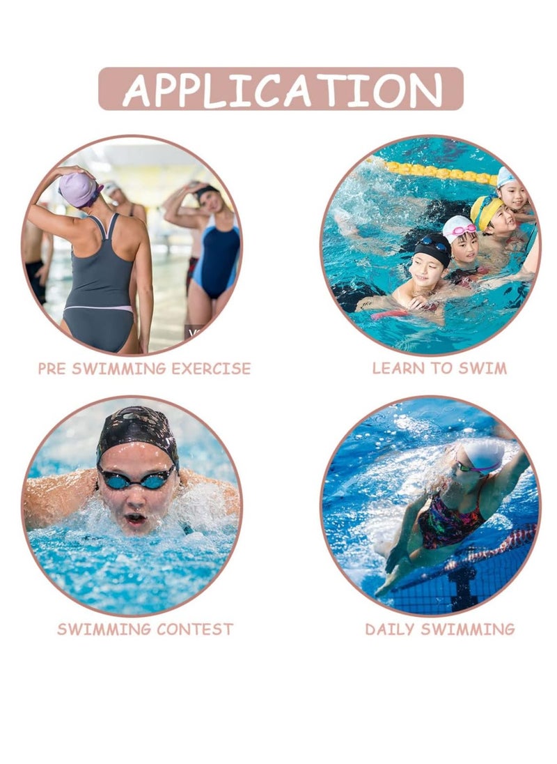 MUMS PLANET - Silicone Swim Cap With High Performance Material And Hydrodynamic Shape One Size Fits All For Adults - Multi Color - Image 1