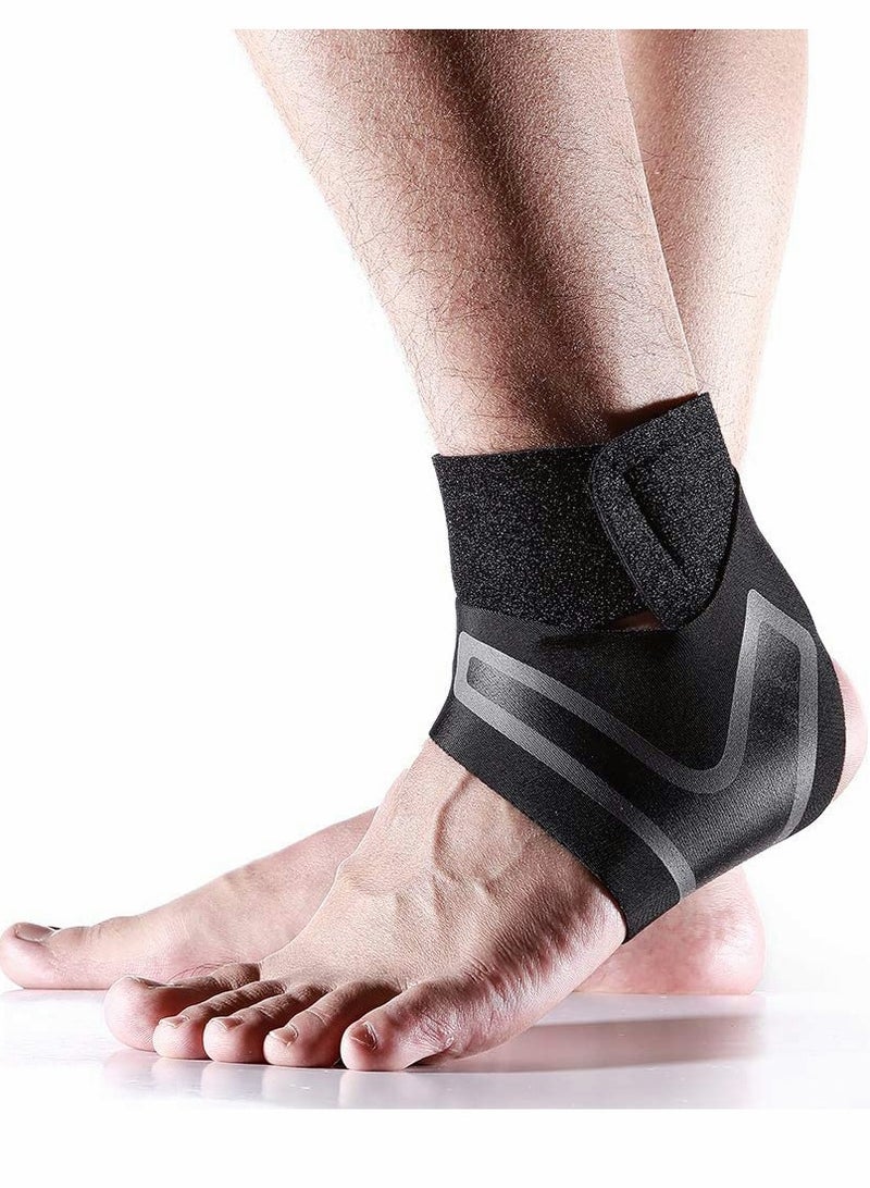 KASTWAVE 1 Pair Ankle Support Brace, Breathable Neoprene Sleeve, Adjustable Wrap for Men and Women, Elastic Sprain Foot Sleeve for Sports Protect, Plantar Fasciitis, Achilles tendonitis, Recovery（L） - Image 1