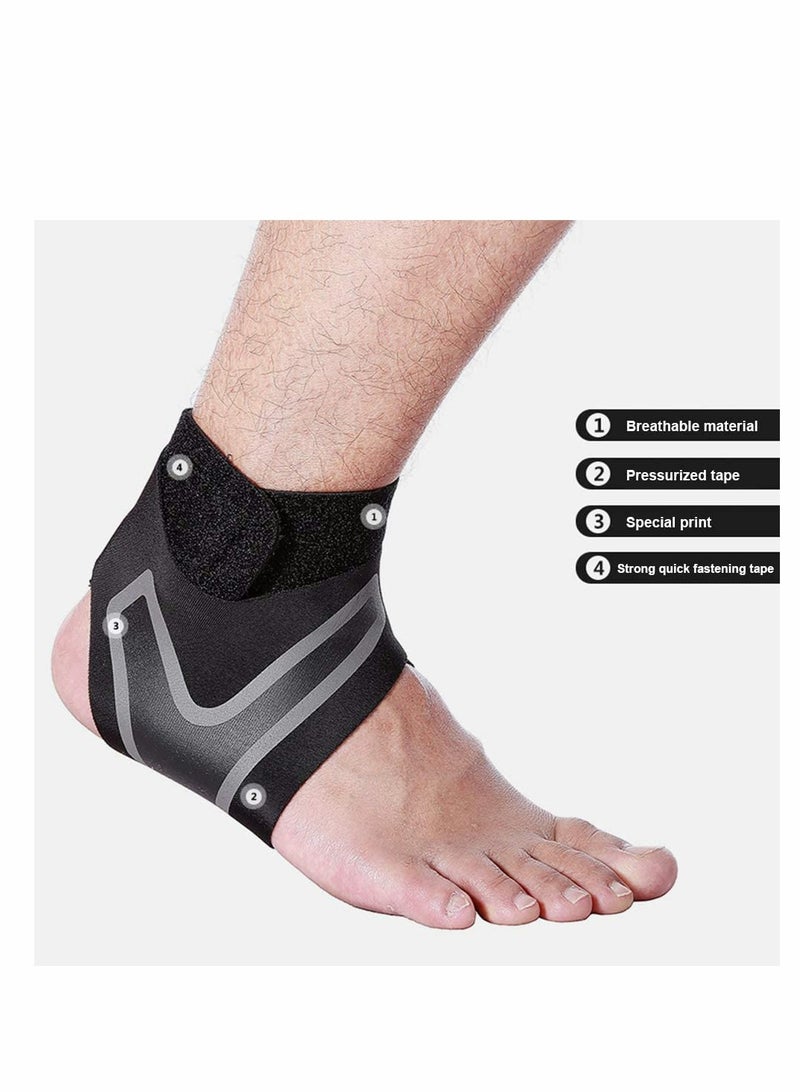 KASTWAVE 1 Pair Ankle Support Brace, Breathable Neoprene Sleeve, Adjustable Wrap for Men and Women, Elastic Sprain Foot Sleeve for Sports Protect, Plantar Fasciitis, Achilles tendonitis, Recovery（L） - Image 4