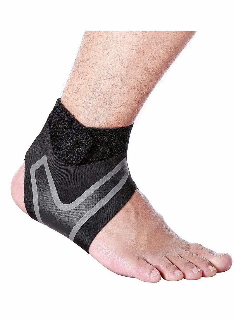 KASTWAVE 1 Pair Ankle Support Brace, Breathable Neoprene Sleeve, Adjustable Wrap for Men and Women, Elastic Sprain Foot Sleeve for Sports Protect, Plantar Fasciitis, Achilles tendonitis, Recovery（L） - Image 2