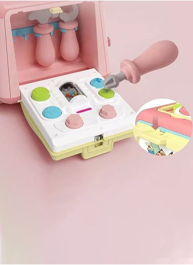 BAYBEE Multi-Functional Smart Bus Toys For Kids Musical Toys With Music Light Rollers Gears Tools Playset Shape Sorting Toys Push Pull Along Toys Kids Toys Learning Educational Toys For Kids Boy Girl  - Image 5