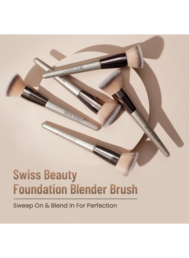 سويس بيوتي Swiss Beauty Foundation Blender Brush for Makeup | Synthetic Fibres | Easy Blending