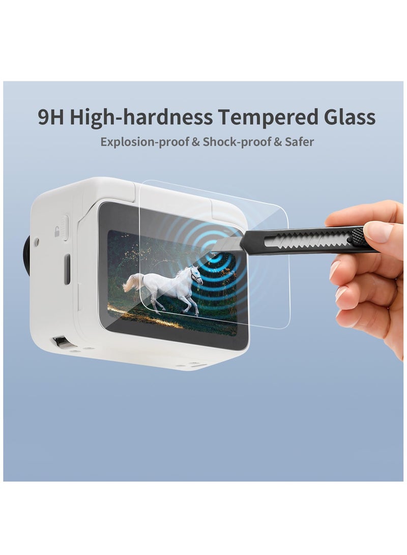 SYOSI 2 Pack Designed for Insta360 GO 3 Tempered Glass Screen Protector + 2 Pack Camera Lens Protector Tempered Glass, Anti-Bubble and Anti-Fingerprint - Image 3
