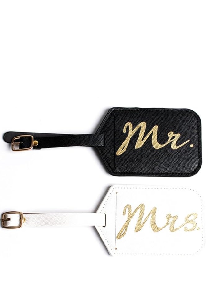 Showday Passport Wallets Travel Holder Set, Honeymoon travel Luggage Tags,Slim Passport Case Covers for Wedding Bridal Shower Gift Mr and Mrs Luggage Tags Couples Passport Holder Set (Mr-Ms-WB) - Image 3