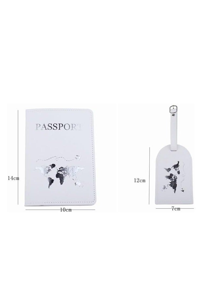 Showday Passport Wallets Travel Holder Set, Honeymoon travel Luggage Tags,Slim Passport Case Covers for Wedding Bridal Shower Gift Mr and Mrs Luggage Tags Couples Passport Holder Set (Mr-Ms-WB) - Image 4