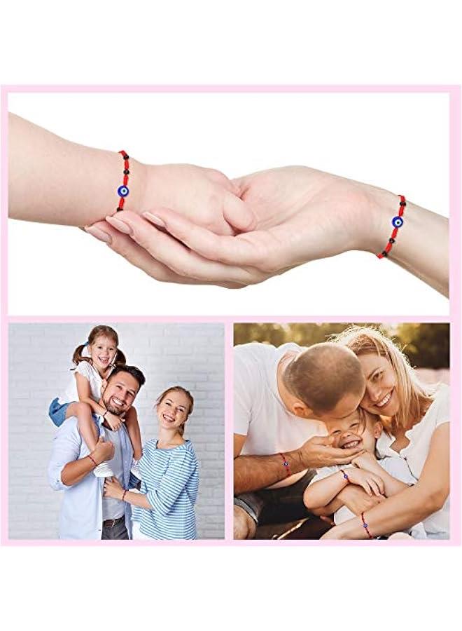 Arabest Evil Eye 7 Knots Bracelet Set for 2/3 Adjustable Lucky Protection Bracelets for Women Men Little Boys & Girls Family - Image 2