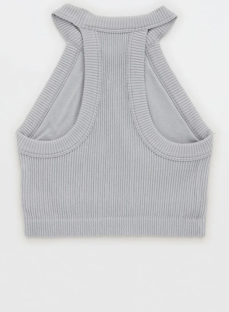Aerie High Neck Knitted Bra