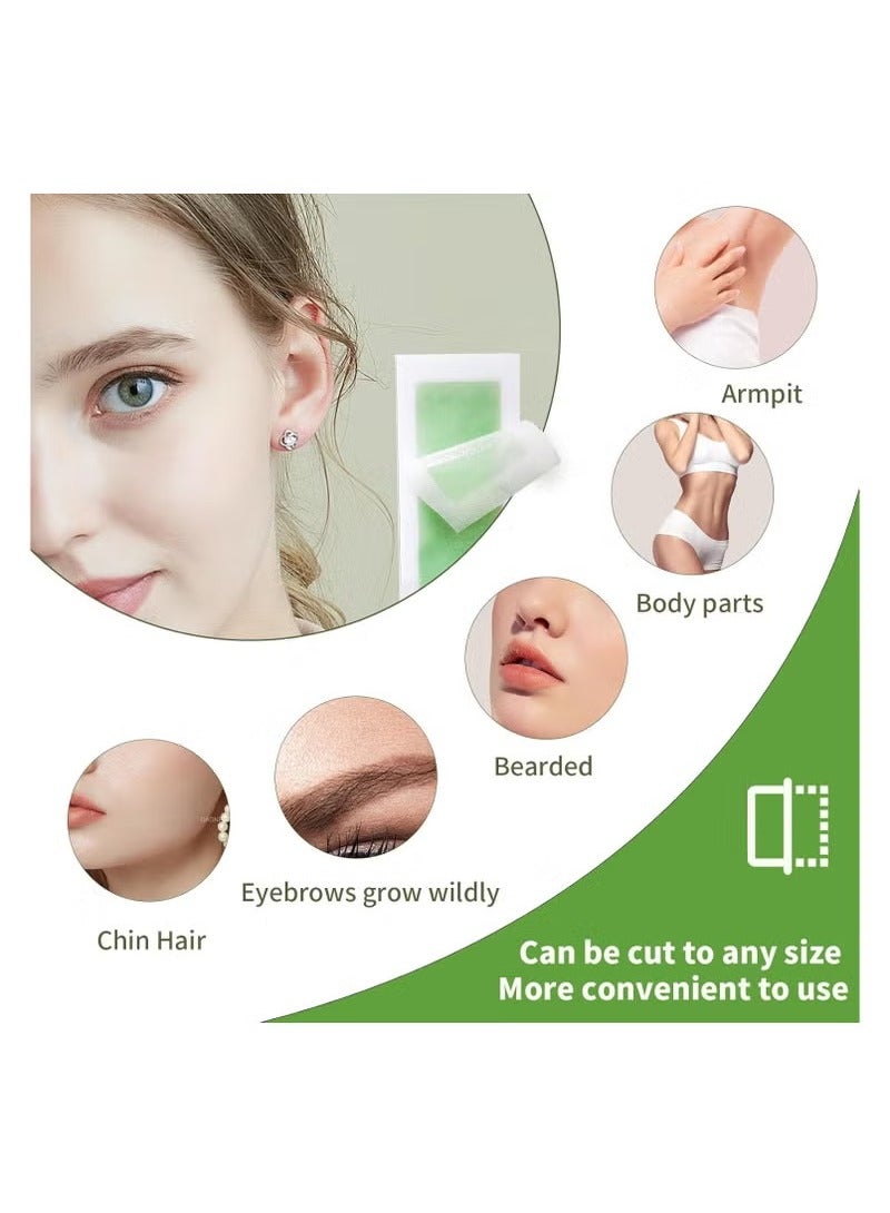 EELHOE Wax Strips for Hair Removal, Double Sides Waxing Strips with Aloe Vera Gentle and Soothing At Home Waxing Kit for Face Legs Arms Underarm Body Wax Strips Hair Removal For Men & Women - Image 4