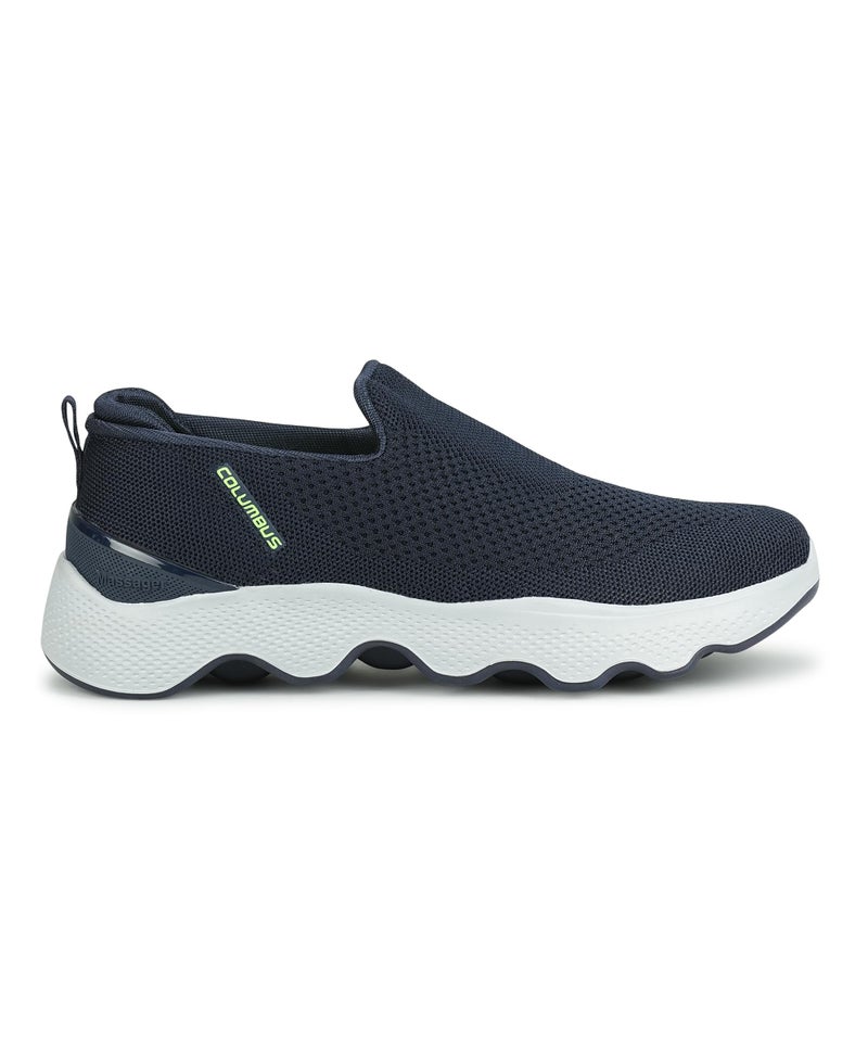 Columbus MASSAGER-01 Sports Shoes - Running Shoes|Walking Shoes| Training & Gym Shoe | Outdoors Shoe for Men (Navy & Fluorescent Green),UK-6 - Image 4