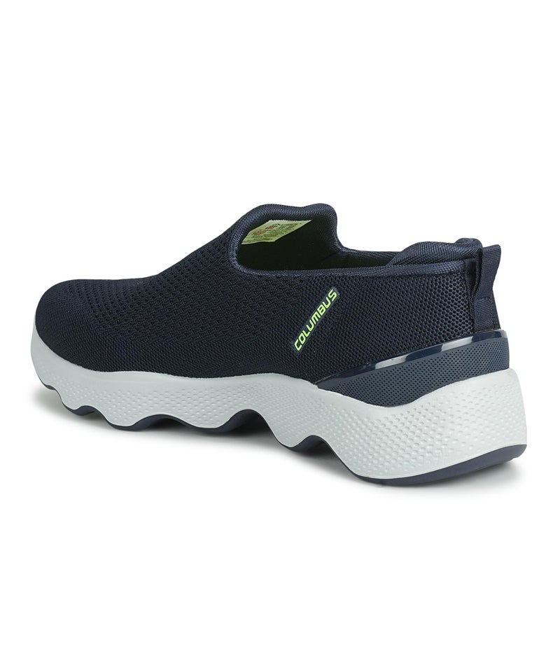 Columbus MASSAGER-01 Sports Shoes - Running Shoes|Walking Shoes| Training & Gym Shoe | Outdoors Shoe for Men (Navy & Fluorescent Green),UK-6 - Image 5