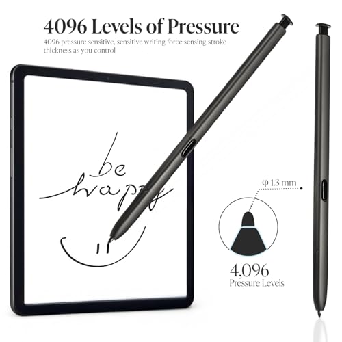 The AutoStory Replacement Stylus Pen/S Pen Compatible with Samsung Galaxy S24 Ultra Without Bluetooth with 5 Extra Tips/Nibs and tweezer (Black) - Image 3