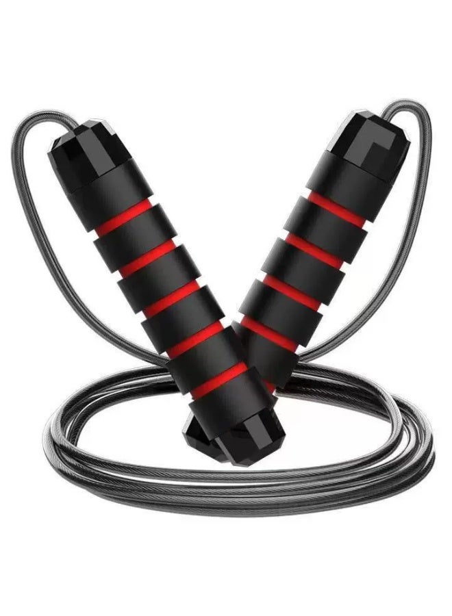 Jump Rope, Tangle-Free Rapid Speed Jumping Rope Cable with Ball Bearings for Women, Men, and Kids, Adjustable Steel Jump Rope Workout with Foam Handles for Fitness, Home Exercise & Slim Body - Image 1