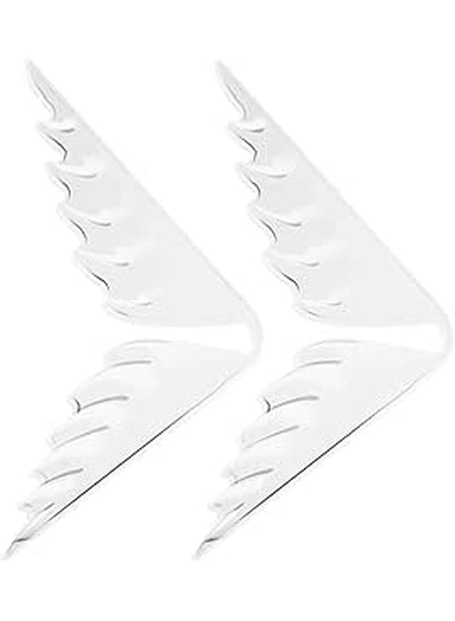 Wing Shaped Car Door Corner Protector Anti Scratch Stickers For Auto Vehicle Black - Image 1