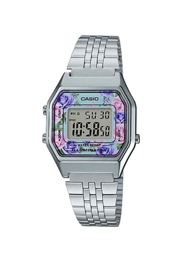 كاسيو ساعة يد رقمية وبسوار من الستانلس ستيل طراز LA680WA-2CDF نساء - Image 1