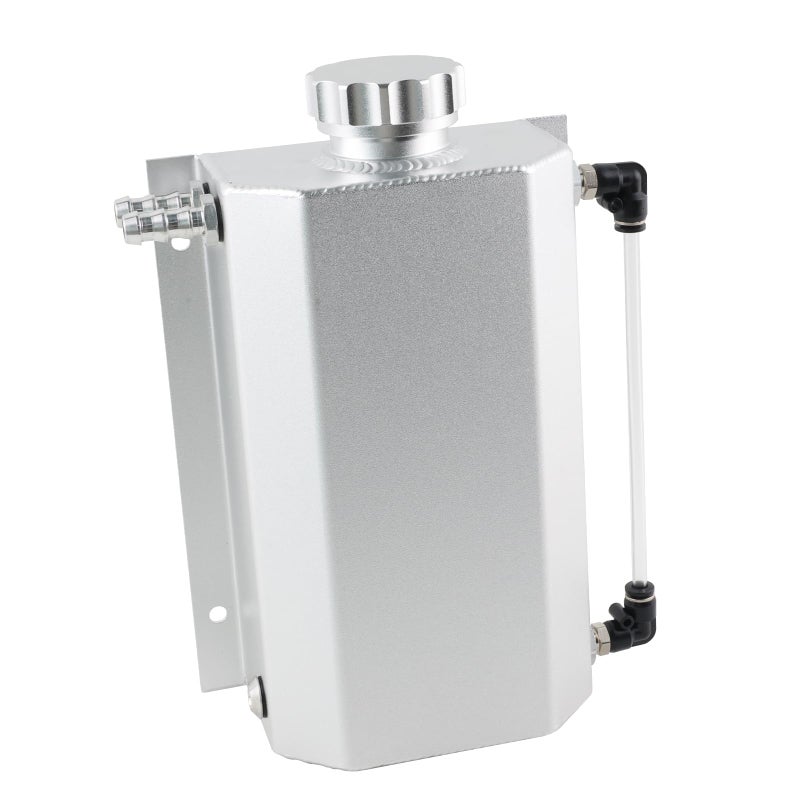 BAGARAATAN Universal Coolant Overflow Tank2L Coolant Reservoir Tank Coolant Level Monitoring Coolant Reservoir Expansion Tank Coolant Recovery TankSilver