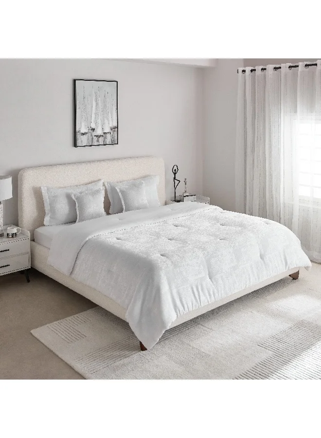 Home Box Whitebliss Ornate 5-Piece Jacquard King Comforter Set 240 x 220 cm
