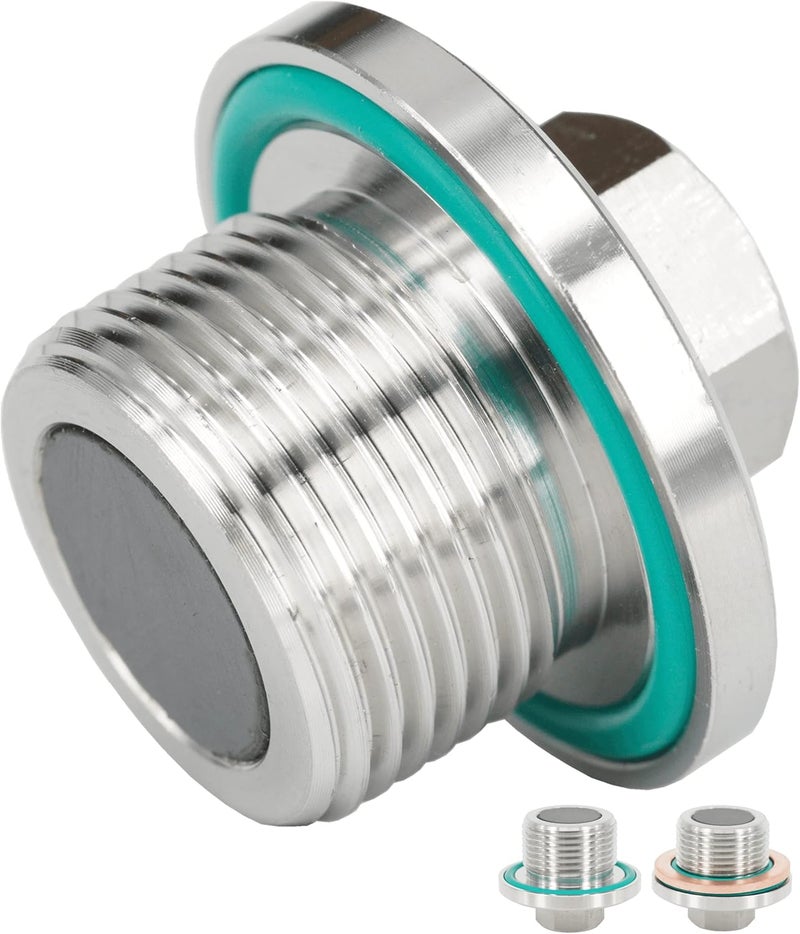Dsnaduo Stainless Steel Magnetic Engine Oil Drain Plug M22x1.5 - Image 1