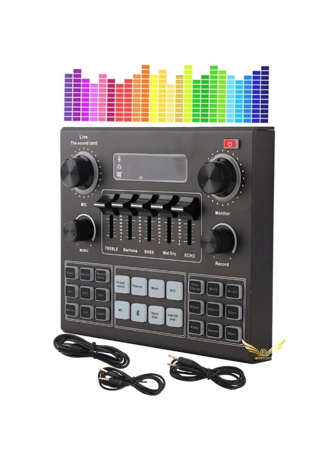 ACLIX V9 Live Broadcast Sound Ca External Stereo Audio Mixer for Streaming & Gaming - Image 1