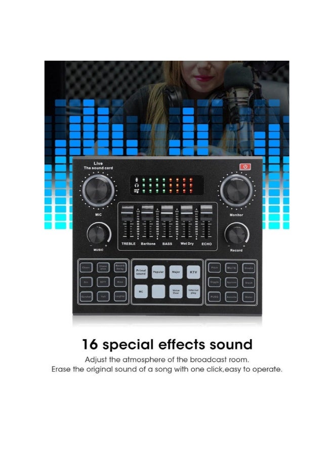 ACLIX V9 Live Broadcast Sound Ca External Stereo Audio Mixer for Streaming & Gaming - Image 4