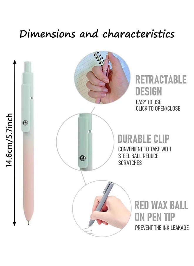 Generic 5 Pcs  Rollerball Pens Gel Pens, Retractable Quick Dry Gel Ink Pen, 0.7mm Black Ink Rolling Ball Gel Pens, Cute Gel Pens for Home School Office Supplies (5 Assorted Colors)  - Image 2