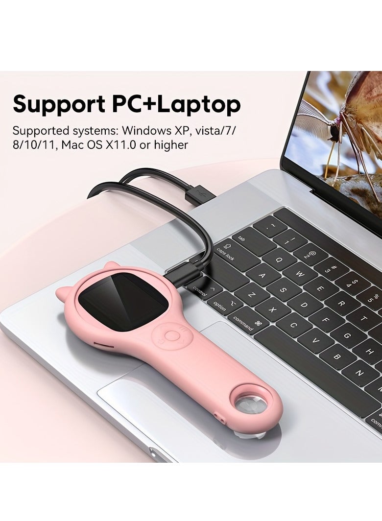 مجهر بصري صغير للأطفال مع وظيفة الصور والفيديو 500x مراقبة العالم المجهري العلوم الأطفال الألعاب التعليمية - Image 5