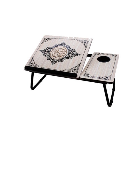 Adjustable backrest and foldable legs for reading the Holy Quran