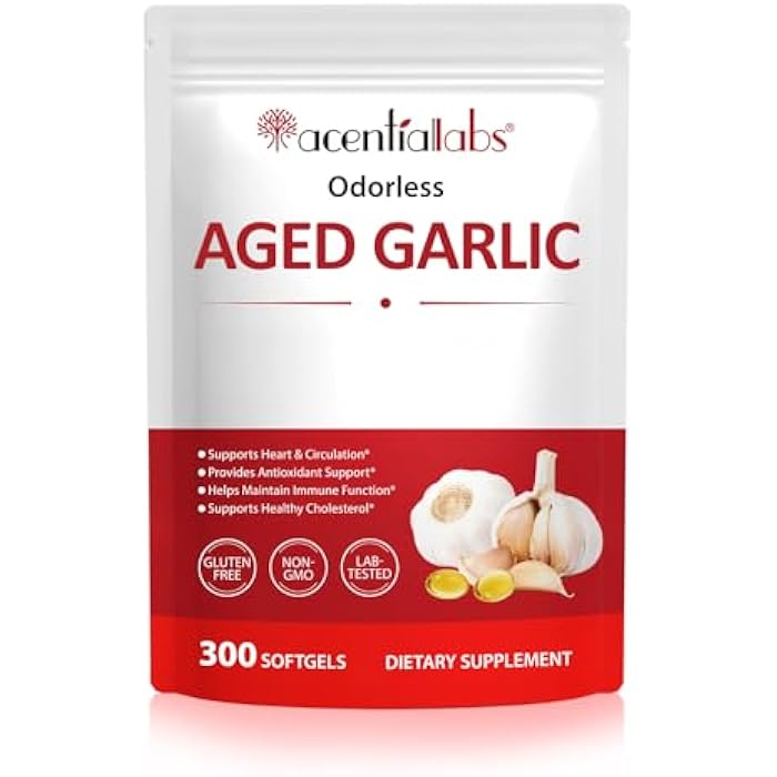 O.SECERT Odorless Garlic Softgels | 500mg Per Serving | 300 Softgels, 150 Servings | Non-GMO, Gluten Free Supplement for Heart, Circulatory & Immune Support - Image 1