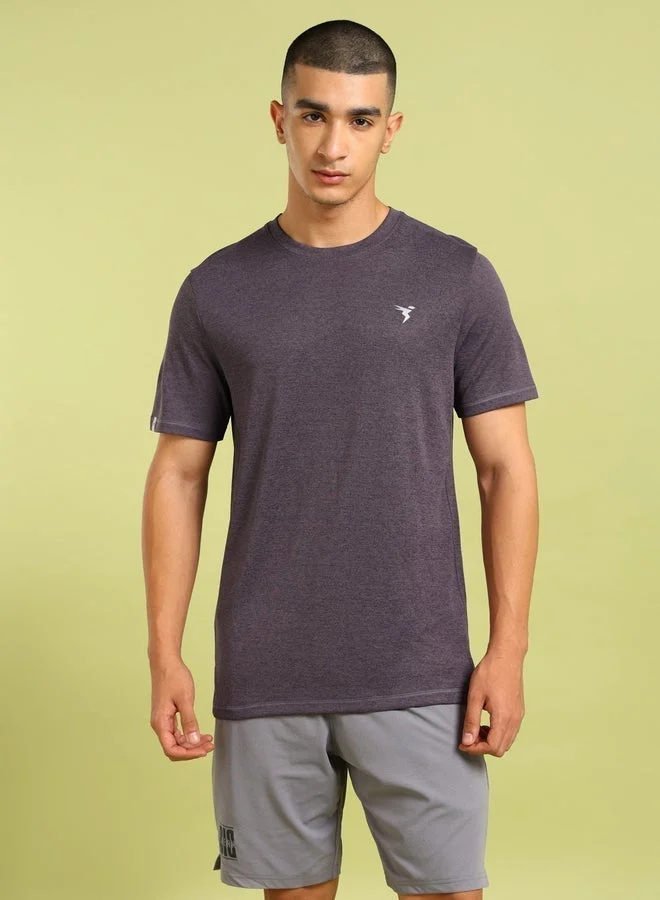 Technosport Melange Short Sleeve Slim Fit T-Shirt