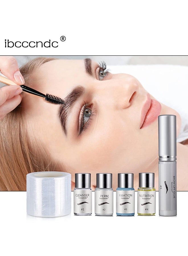 آي بي سي سي سي أن دي سي مجموعة تلميع الحواجب، مجموعة رفع الحواجب لتجميل الحواجب، مجموعة رفع الحواجب الاحترافية، بودرة الحواجب، رفع الحواجب الفوري، طويلة الأمد، مثالية للحواجب الكثيفة غير المرتبة المتجهة للأسفل، مجموعة تثبيت الحواجب للاستخدام في الصالون والمنزل - Image 4