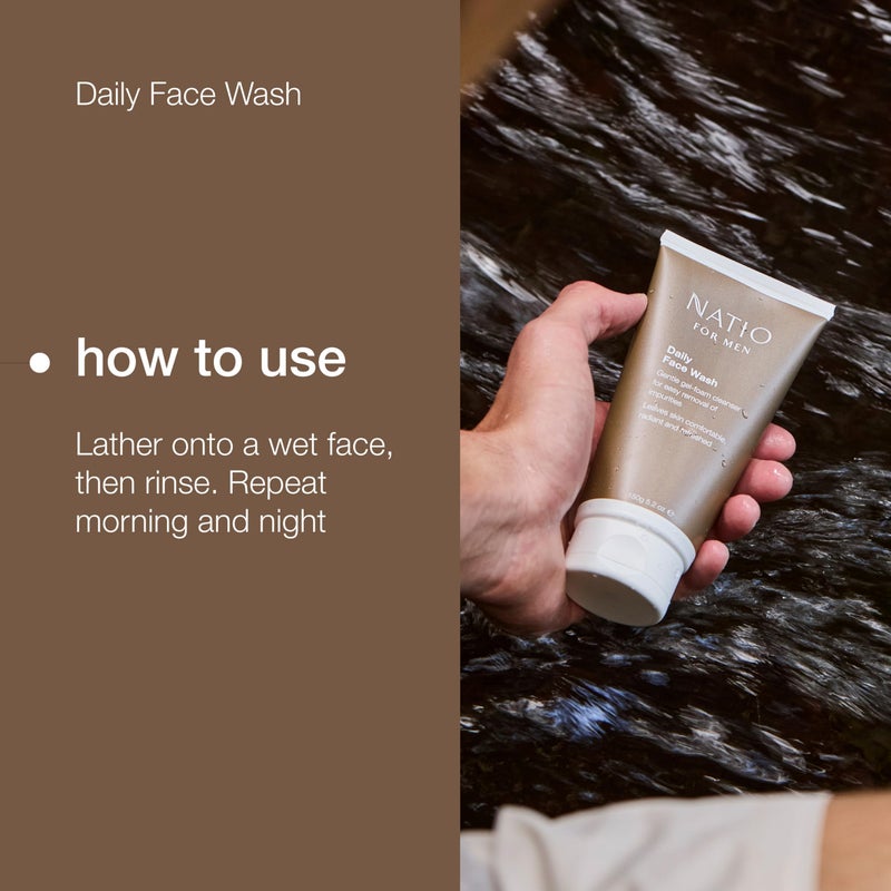 Natio Australia For Men Daily Face Wash, 5.2 oz - Facial Cleanser - Lemon, Bergamot, Lavender - Face Wash for Men - Face Cleanser for All Skin Types - Image 5