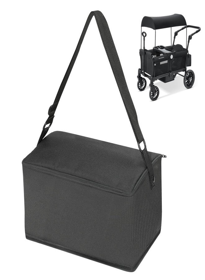 ELEMARA Universal Stroller Wagon Organizer, Detachable Phone Bag & Shoulder Strap, Fits for Stroller Like Toddler Wagon Stroller, Pet Stroller, Black - Image 1