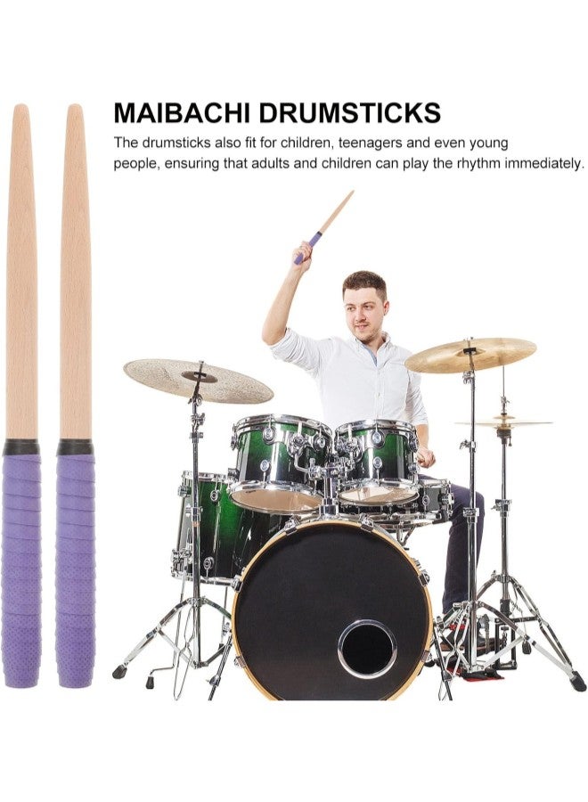 klarako Pair of 350*20MM Maibachi of Taiko Drum Drumsticks drumsticks (Purple)