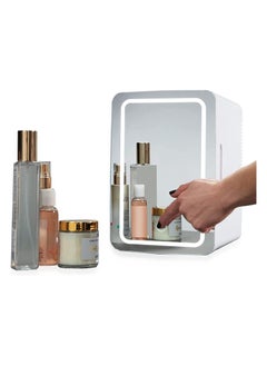 Generic PPS 8L Mini Makeup Fridge with LED Light Mirror Portable Cosmetic Storage, Multifunctional Storage with Carry Handle, Removable Shelf, and LED Light, Cooler/Warmer Freezer, Used for Beauty Skin Care  - Image 2