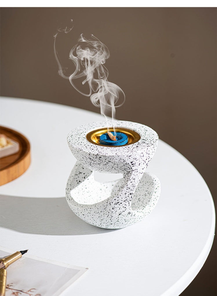 Aromancy White Ceramic Bakhoor Incense Burner（Size: 11.5 × 10.8 cm） Modern Oud Incense Holder for Arabic Incense Wood Heat Resistant Ceramic Incense Burner for Home Fragrance Prayer Meditation & Ramadan Decor - Image 5