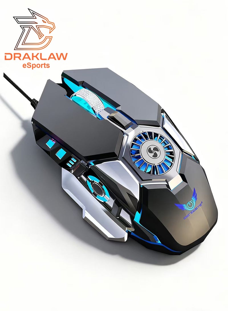 ZERODATE Wired Gaming Mouse  USB 6400DPI Macro Programming 20 Million Clicks 7 Types Of RGB Lighting Wired Mouse For Computer PC - Image 1
