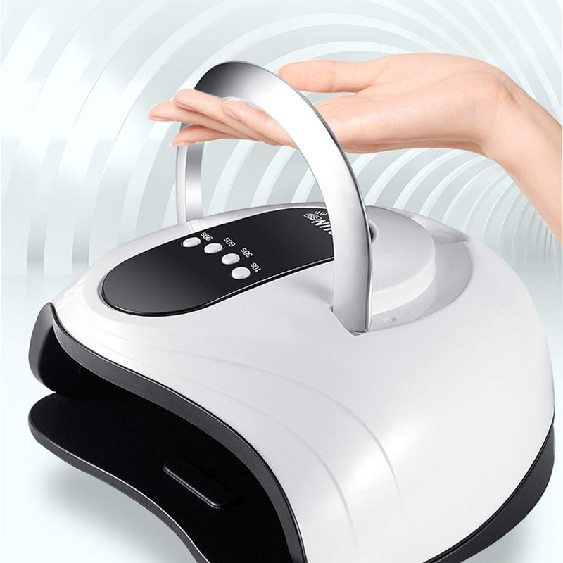 Sunrich UV Gel Nail Lamp 120W LED Nail Light Fast Dryer for Gel Polish Curing with 4 Timers Portable Handle Large Space Automatic Sensor (White) - Image 5