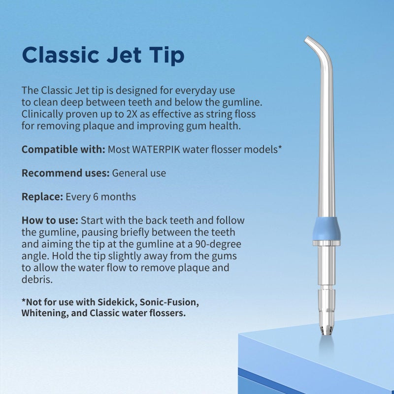 FreFeel Replacement Heads for Waterpik Water Flosser (2 Classic Jet Tips & 2 Orthodontic Tips & 2 Plaque Seeker Tips) - Image 3