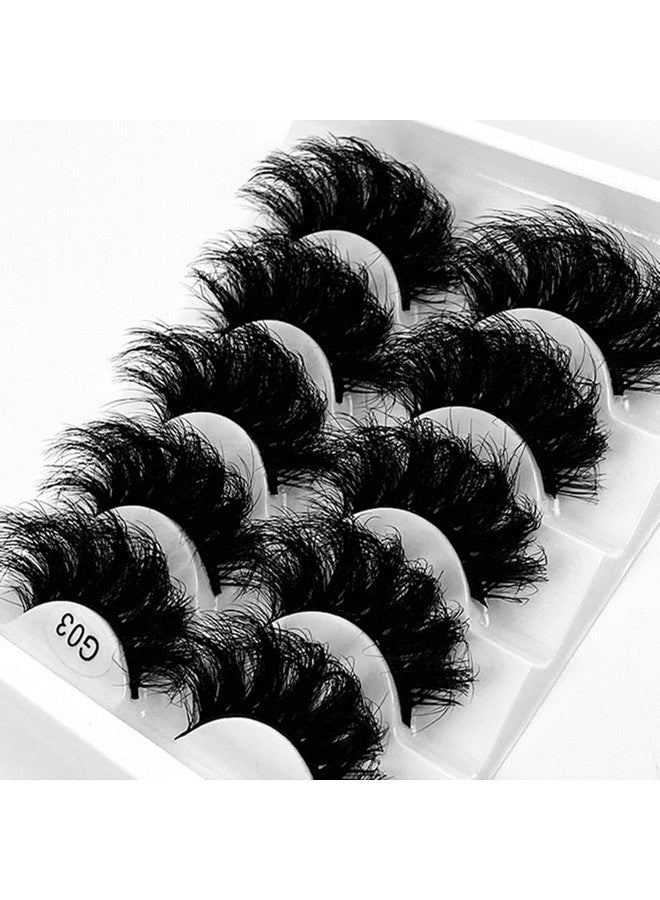 FEITA Fluffy Wispy False Eyelashes 8D Volume Thick Soft Strip Eyelash Dramatic Faux Mink Fake Eye Lashes 5 Pairs Multi Pack - Image 1