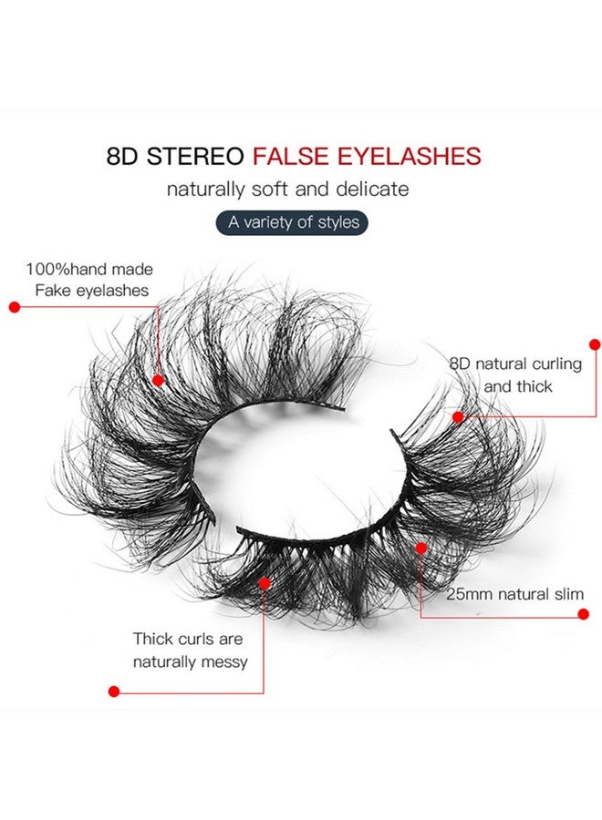 FEITA Fluffy Wispy False Eyelashes 8D Volume Thick Soft Strip Eyelash Dramatic Faux Mink Fake Eye Lashes 5 Pairs Multi Pack - Image 2