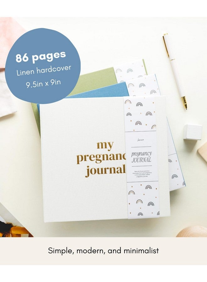 Lamare دفتر حمل للأمهات الجدد 2024، ألبوم حمل، هدية للأم المنتظرة، مستلزمات الحمل، مخطط الحمل بغطاء من الكتان ومساحات للصور | ضروريات الحمل، 9.5 × 9 بوصات - Image 2